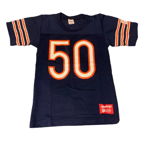 Vintage 80s Rawlings GSH Chicago Bears Jersey #50 Mike Singletary size small USA - Picture 1 of 4